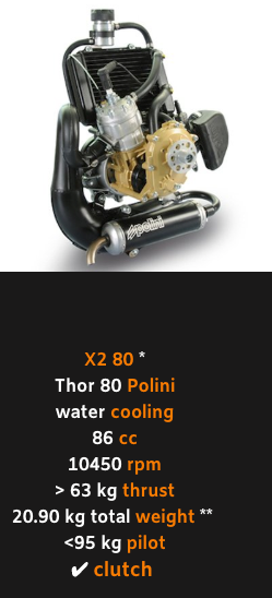 Paramotor X2 Thor 80/W