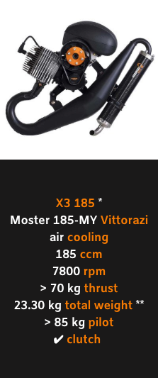 Paramotor X3 Moster 185 Plus